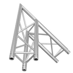 GLOBAL TRUSS F33 12in ALUMINUM TRIANGLE TRUSS CORNER TR-4087O - 2-WAY 60 DEG. CORNER - APEX OUT vertical up  | Stage Truss