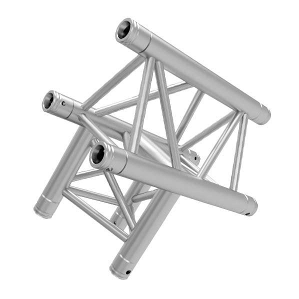 GLOBAL TRUSS TR-4096H/O - 3-WAY HORIZONTAL T-JUNCTION - APEX OUT slant right | Stage Truss