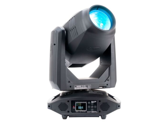 Elation Lighting Smarty Hybrid Moving Head for Stage Lights/Truss projects - front left side blue