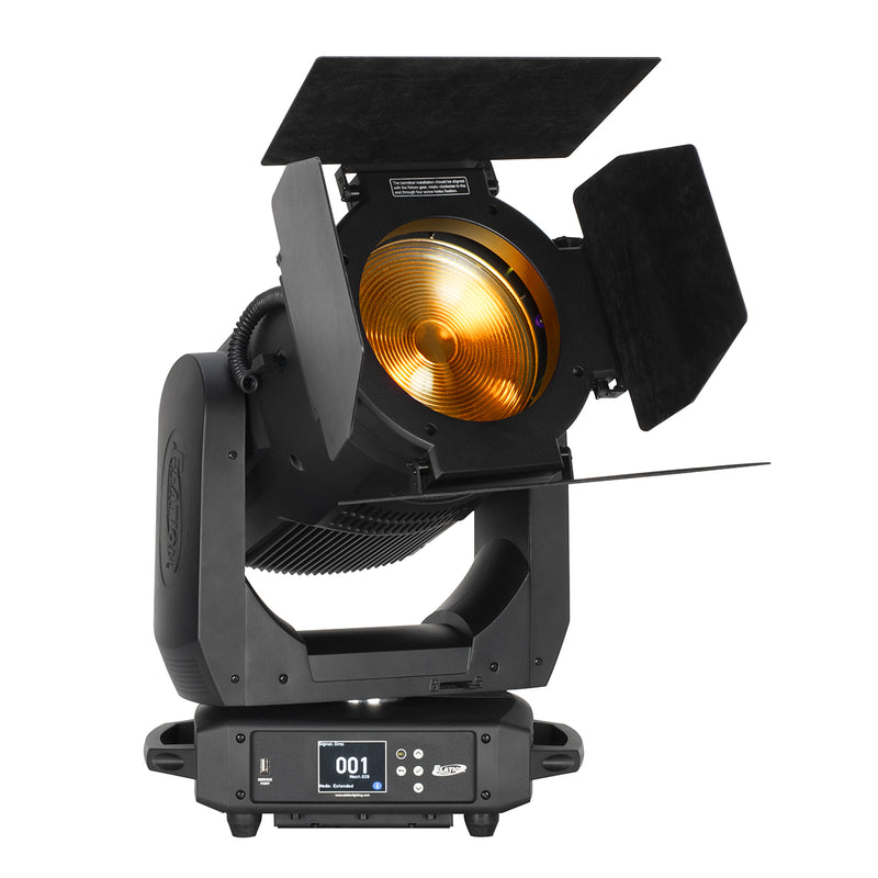 Elation Fuze Wash 500 Moving Head - right amber with barn door | Stage Lighting
