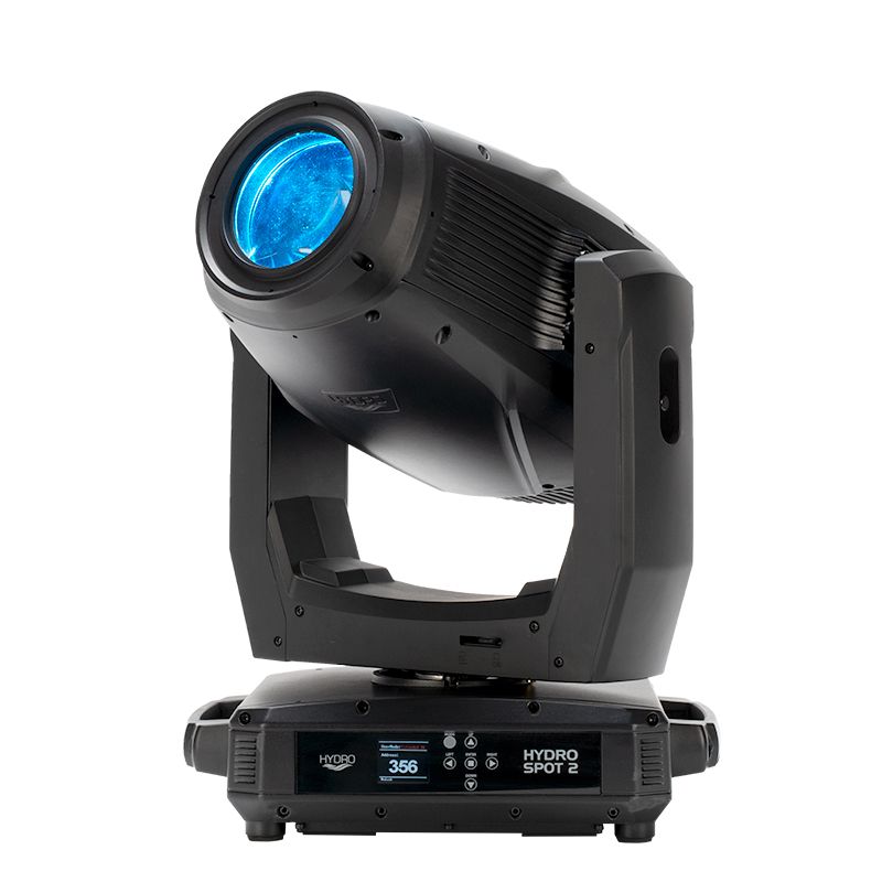 ADJ Hydro Spot 2 Moving Head  - front right side - cyan | Stage Lighting